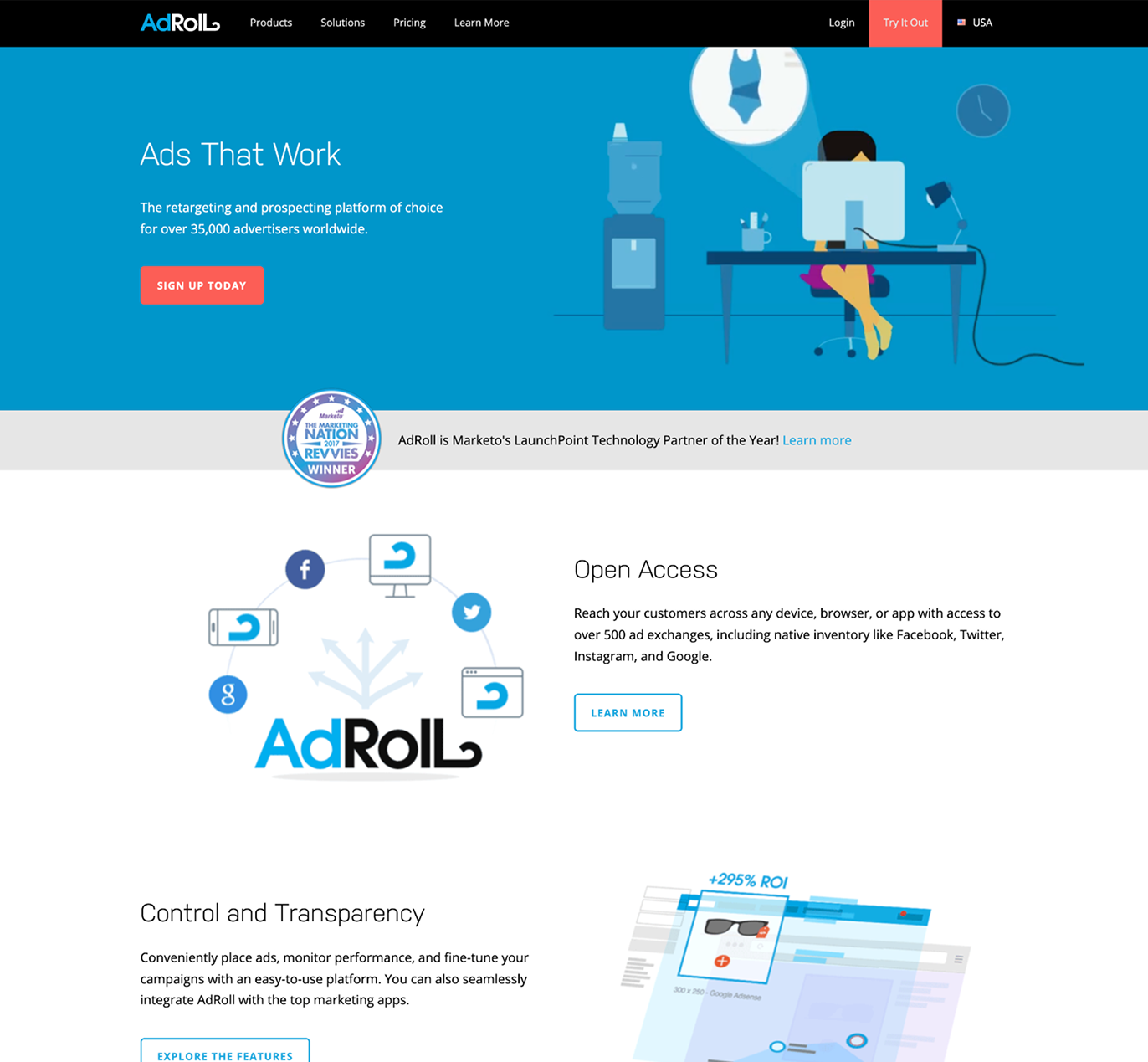 adroll.com in 2016, shortly after the Statamic launch